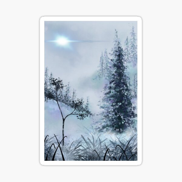Snowy Winter Sunrise Sticker