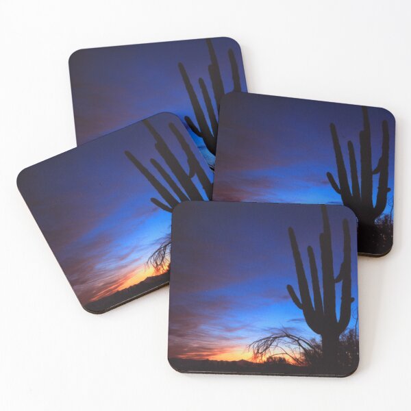 Item preview, Desert sunset - saguaro on blue designed and sold by Lowtech.