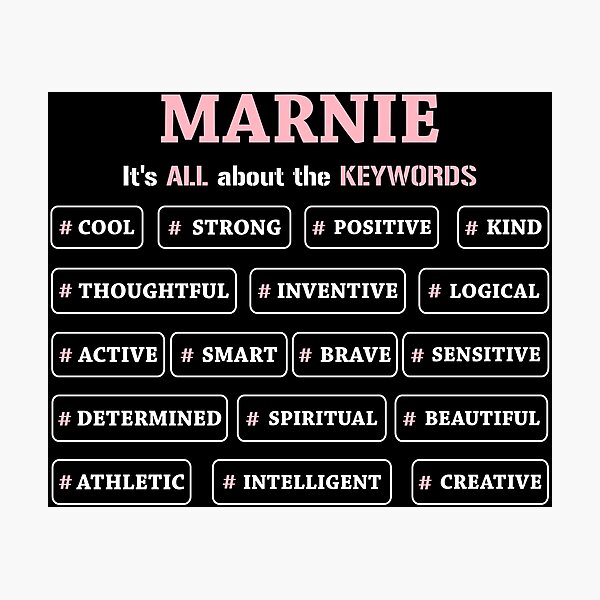 Marnie It's All About The Keywords Photographic Print
