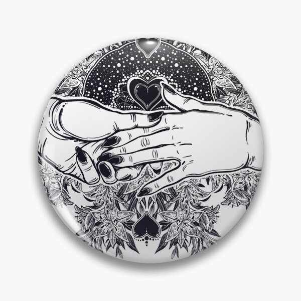 Item preview, Female couple hold hands in spiritual flowe designed and sold by gricettamura.