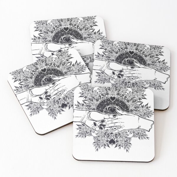 Item preview, Female couple hold hands in spiritual flowe designed and sold by gricettamura.