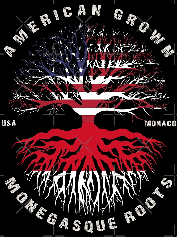 Disover American Grown Monegasque Roots Monaco Flag Premium Matte Vertical Poster