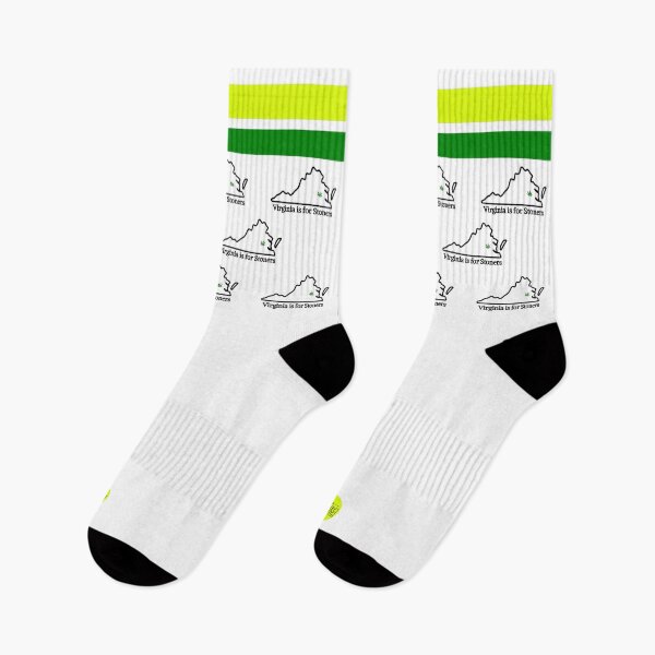Item preview, Virginia is for Stoners funny cartoon socks designed and sold by Banks Sisters.