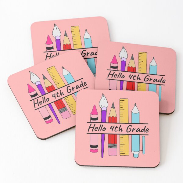 Item preview, hello 4th grade for the first day back to school  designed and sold by champagnemoment.