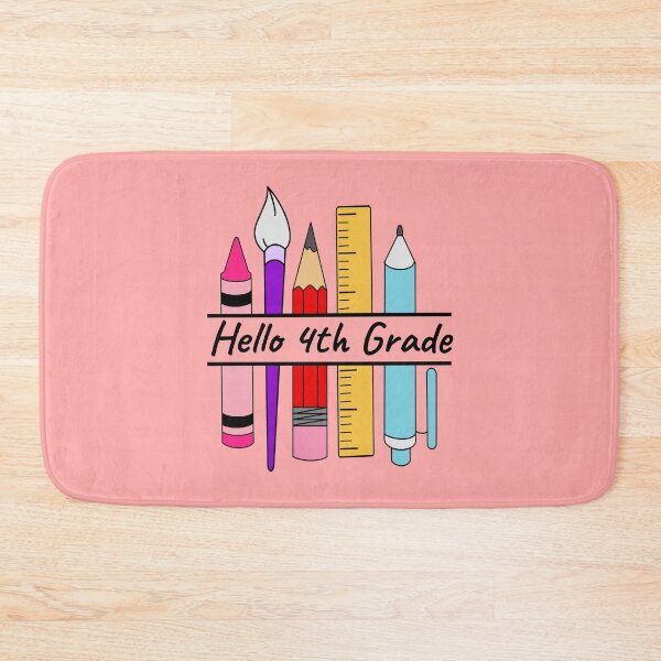 Item preview, hello 4th grade for the first day back to school  designed and sold by champagnemoment.
