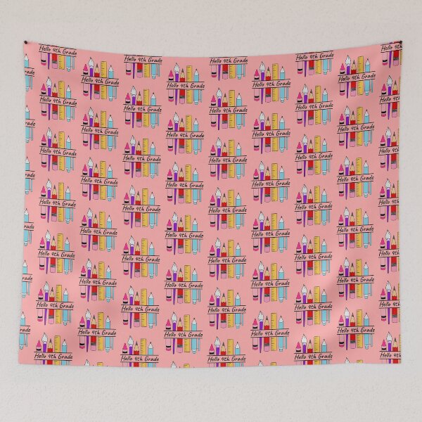 Item preview, hello 4th grade for the first day back to school  designed and sold by champagnemoment.