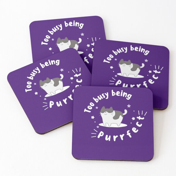 Item preview,  Too busy being purrfect | cute tortiseshell cat tortitude sticker designed and sold by Canfy Girl.