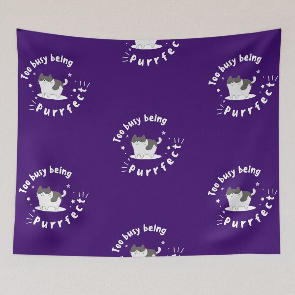 Item preview,  Too busy being purrfect | cute tortiseshell cat tortitude sticker designed and sold by Canfy Girl.