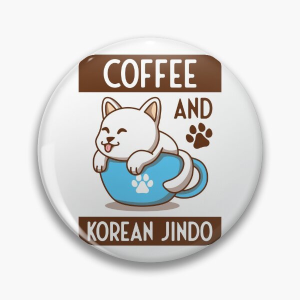 Item preview, Coffee & Korean Jindo designed and sold by MeowsAndMakes.