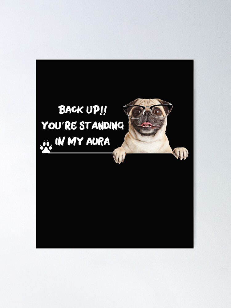 pug with sunglasses. Poster
