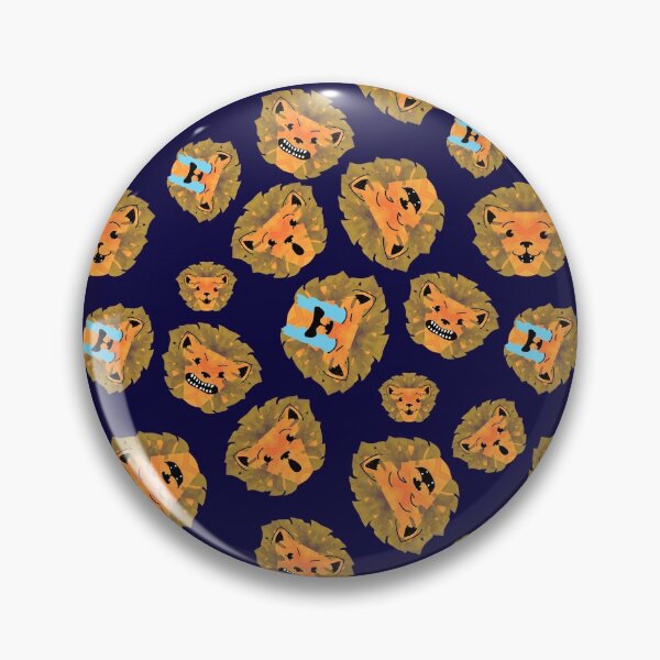Item preview, Cute Emotional Lions Pattern Design - Midnight Blue designed and sold by Onewivnacher.