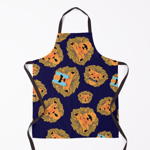 Item preview, Cute Emotional Lions Pattern Design - Midnight Blue designed and sold by Onewivnacher.
