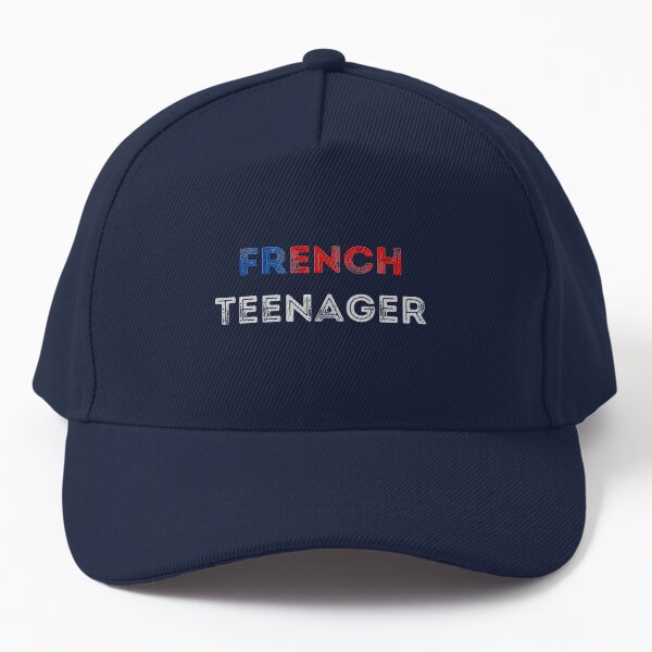 French Teenager Colored Simple Text Design Baseball Cap