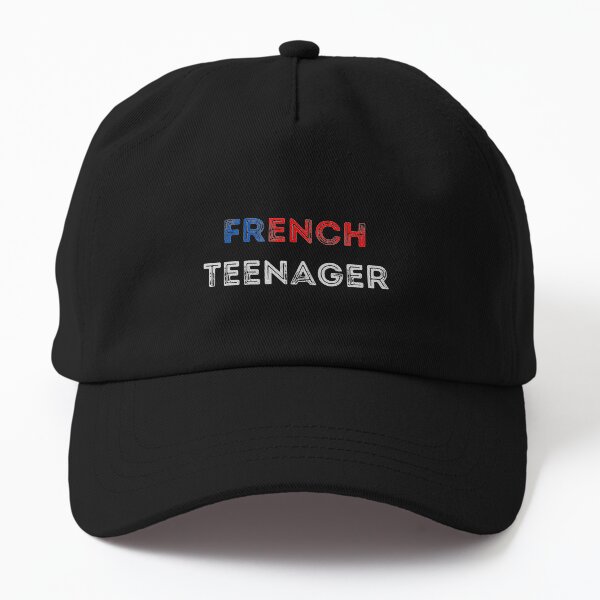 French Teenager Colored Simple Text Design Dad Hat