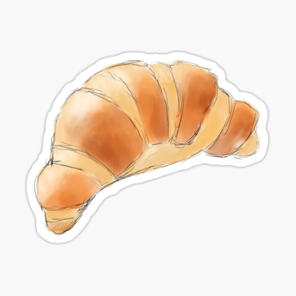“Croissant” Sticker for Sale by CSent | Redbubble