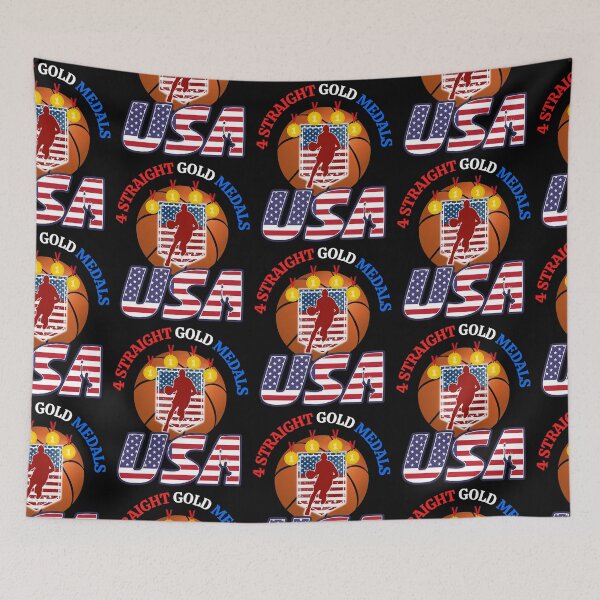 Item preview, Team USA Basketball - 4 Straight Gold Medals designed and sold by WoodburyLake.