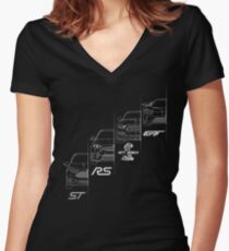 Ford Performance (White) Women's Fitted V-Neck T-Shirt
