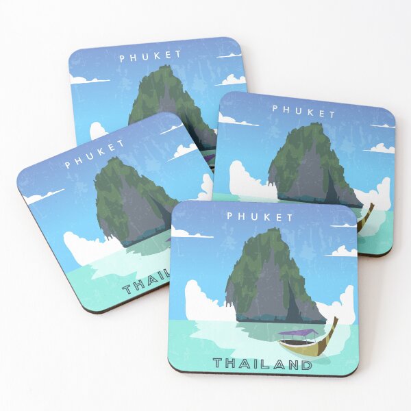 Item preview, Phuket, Thailand - Retro travel minimalistic poster designed and sold by GreekTavern1979.