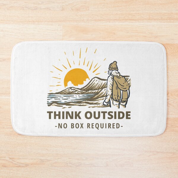 Item preview, Think Outside No Box Required T-Shirt for Hiking Outdoorsman l summer camp designed and sold by HappyBright.