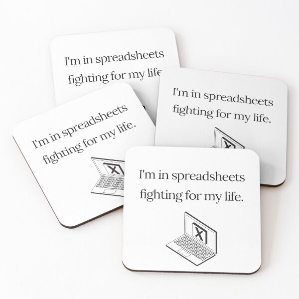 Item preview, I'm in spreadsheets fighting for my life. designed and sold by mbhmerch.