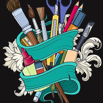 Drawing tools Sticker for Sale by Moonlife87