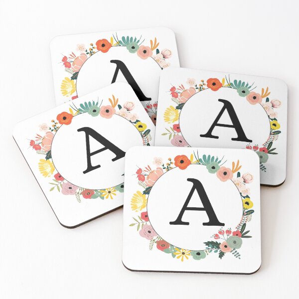 Item preview, Letter A Monogram with Flowers designed and sold by ShirleyDee.