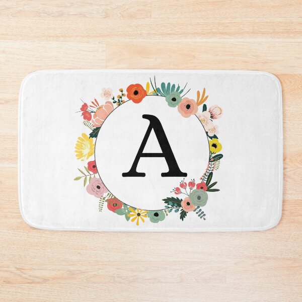 Item preview, Letter A Monogram with Flowers designed and sold by ShirleyDee.