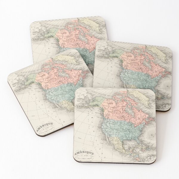 Item preview, Vintage map of the United States of America, Canada and Mexico designed and sold by tdjacks.
