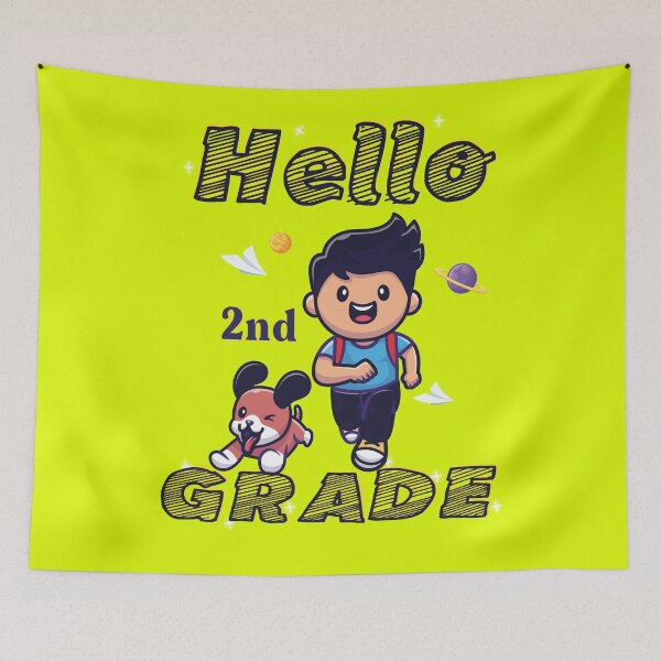 Item preview, hello second grade , funny back school  designed and sold by Alan-NY.