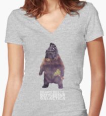 Bears Beets Battlestar Galactica Women's Fitted V-Neck T-Shirt