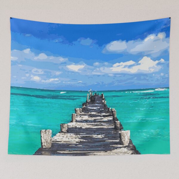 Item preview, MEXICO Cancún Hyatt Ziva Cancún Pier designed and sold by VoyageVectors.