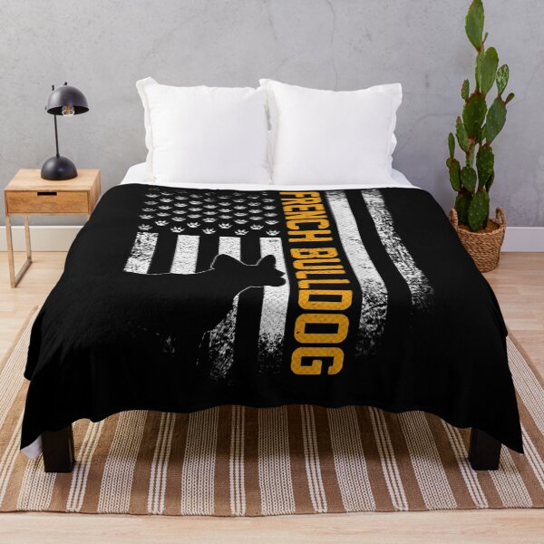 Item preview, Vintage Usa French Bulldog Silhouette American Flag designed and sold by nancyholly.