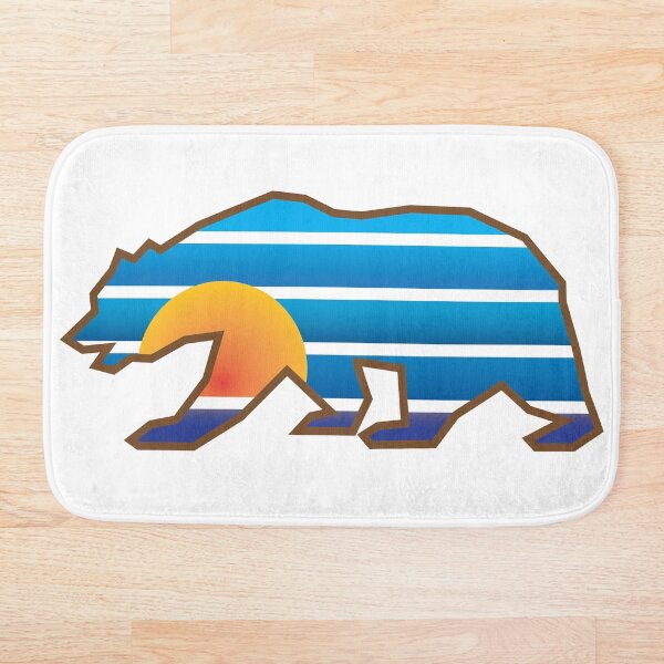Item preview, Grizzly Bear Sunset Sunrise Retro Nature Animal Blue designed and sold by StevoWest.