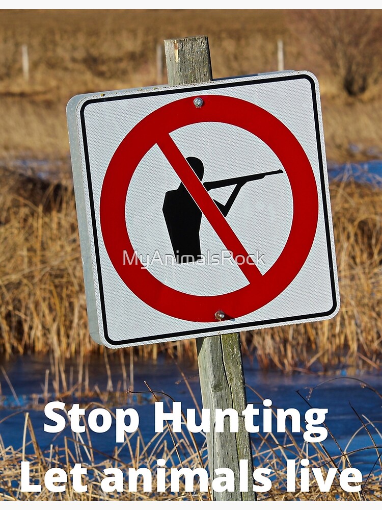 "Stop Hunting Let Animals Live" Poster for Sale by MyAnimalsRock