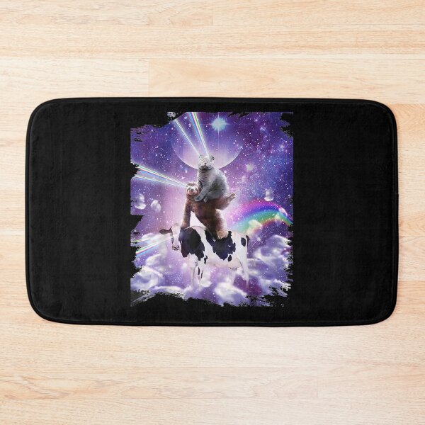 Item preview, Laser Eyes Cat On Sloth Cow Rainbow designed and sold by nancyholly.