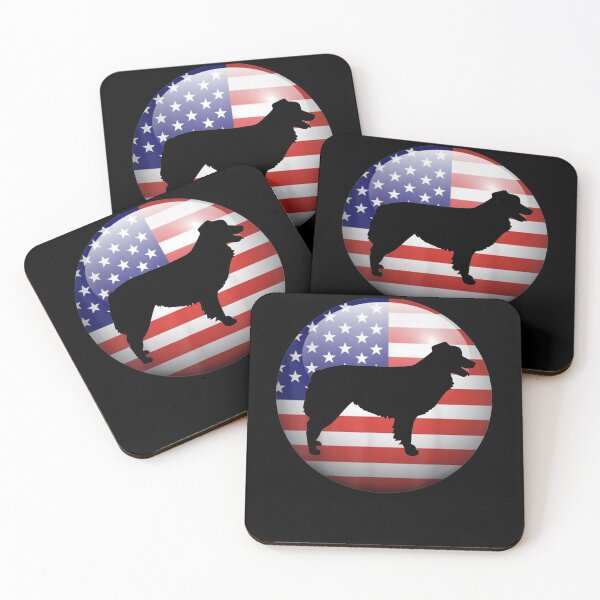 Item preview, American Flag Australian Shepherd Vintage Retro Aussie Dog designed and sold by nancyholly.