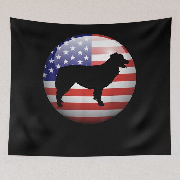 Item preview, American Flag Australian Shepherd Vintage Retro Aussie Dog designed and sold by nancyholly.