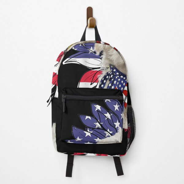 Item preview, Sunflower American Flag Maltese Dog Lovers designed and sold by vivanbess.