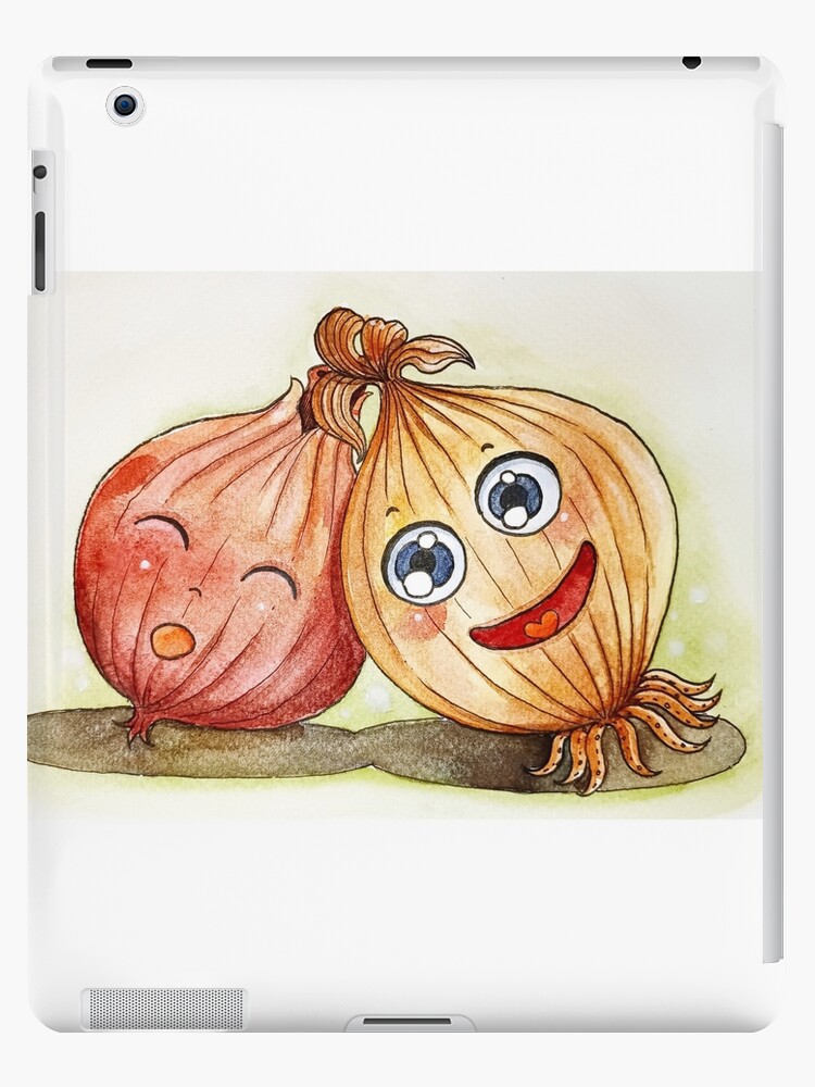 Funda y vinilo para iPad «Dibujos animados de cebolla morada y cebolla  marrón lindo» de KritsadaRuang | Redbubble