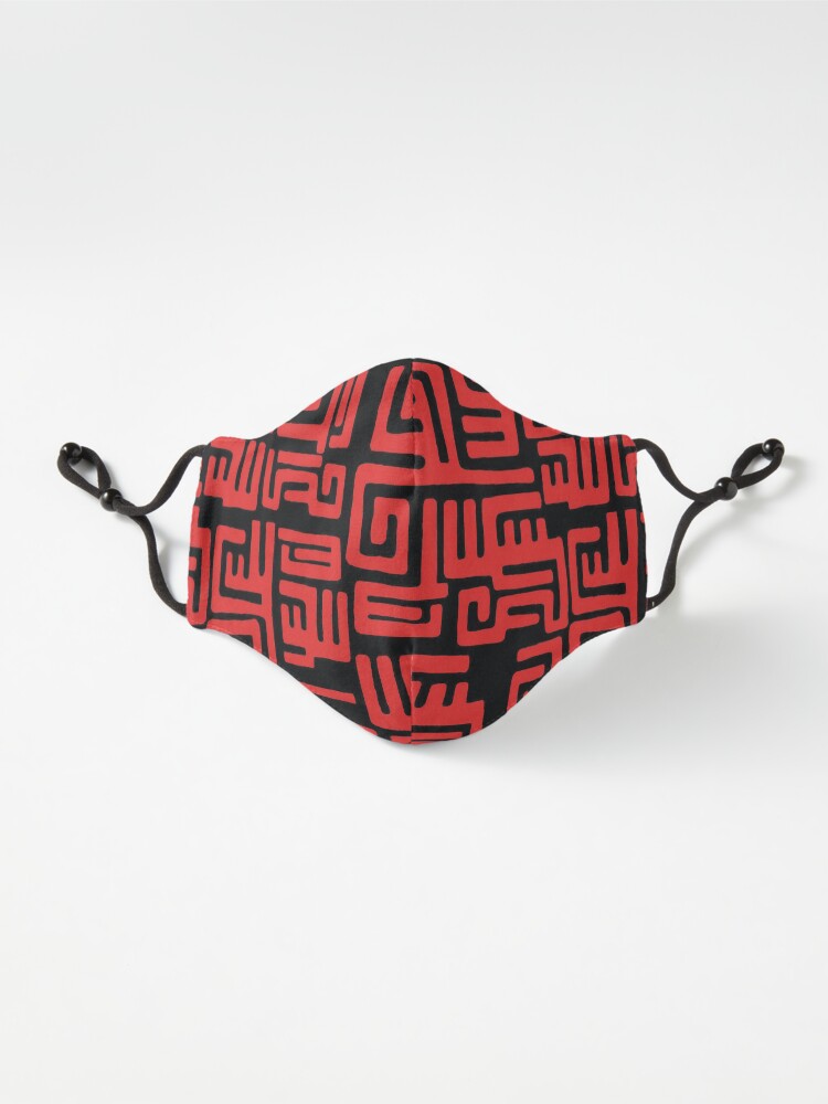 Alternate view of Trendy Home Décor Red Black Pattern Prints Mask