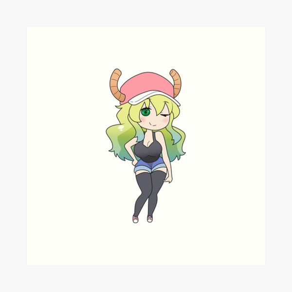 Miss Kobayashis Dragon Maid Lucoa Chibi Art Print For Sale By