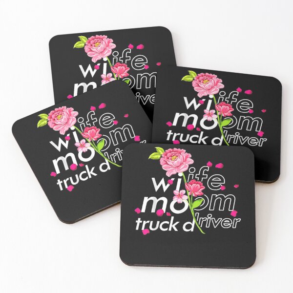 Item preview, Wife Mom Truck Driver Mother's Day Floral Trucker designed and sold by vivanbess.
