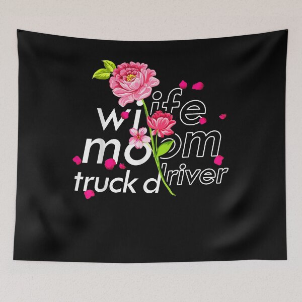 Item preview, Wife Mom Truck Driver Mother's Day Floral Trucker designed and sold by vivanbess.