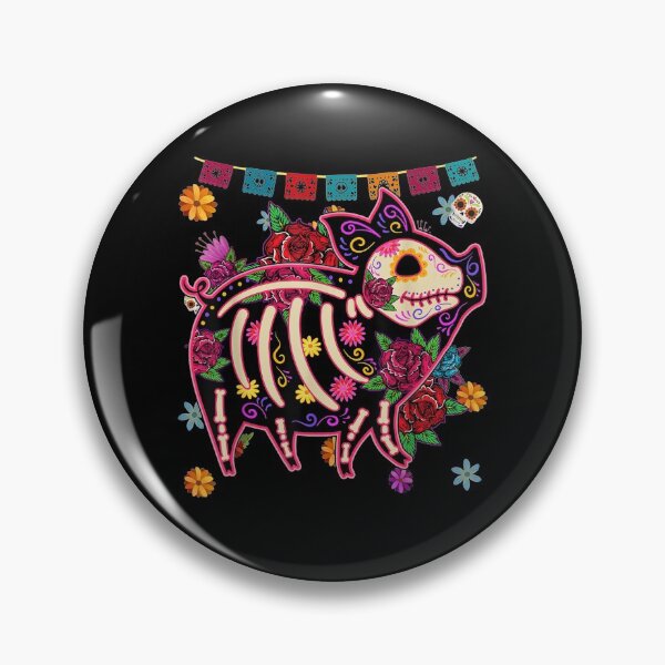 Item preview, Sugar Skull Mexican Pig Bone Halloween Day Of The Dead designed and sold by vivanbess.