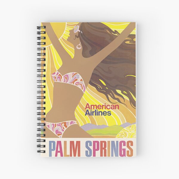 Palm Springs - American Airlines - Poster Spiral Notebook