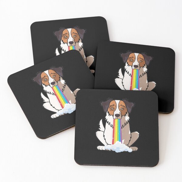 Artikelvorschau, Australian Shepherd Aussie Dog In Rainbow entworfen und verkauft von nancyholly.