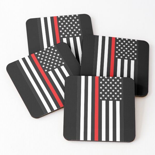 Item preview, Black  American flag with red stripe- American flag- fire department flag-firefighter designed and sold by Rajpramanik.
