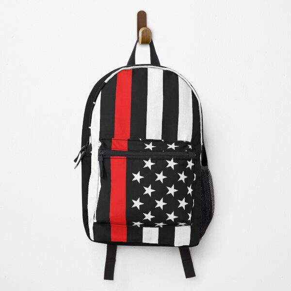 Item preview, Black American flag with red stripe- American flag- fire department flag-firefighter designed and sold by Rajpramanik.