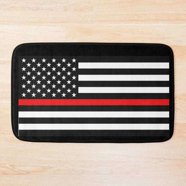 Item preview, Black  American flag with red stripe- American flag- fire department flag-firefighter designed and sold by Rajpramanik.