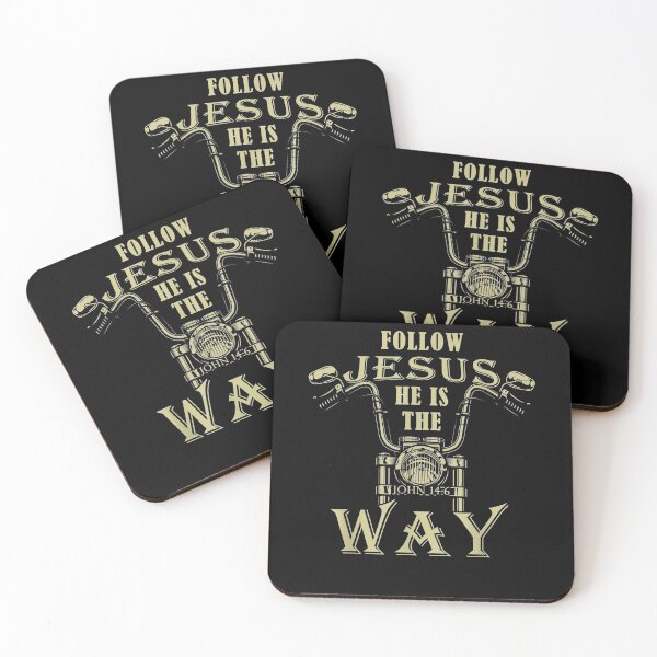 Item preview, Follow Jesus He Is The Way Christian Motorcycle Gospel Biker designed and sold by nancyholly.